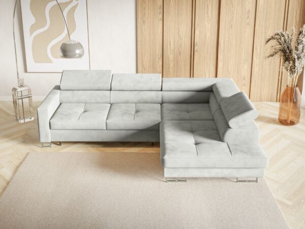 Narożnik MERCY 250x200 szary w tkaninie Matt Velvet 83