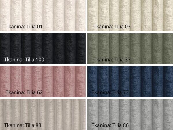 Łóżko sypialniane LAGOS w paski tkanina Tilia