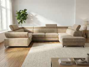 Duży narożnik do salonu HAGA rozkładany z funkcją spania