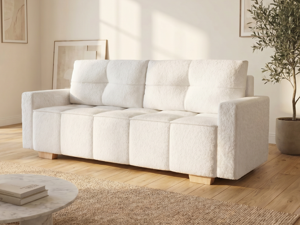 Kanapa do salonu FLORA z bokami rozkładana