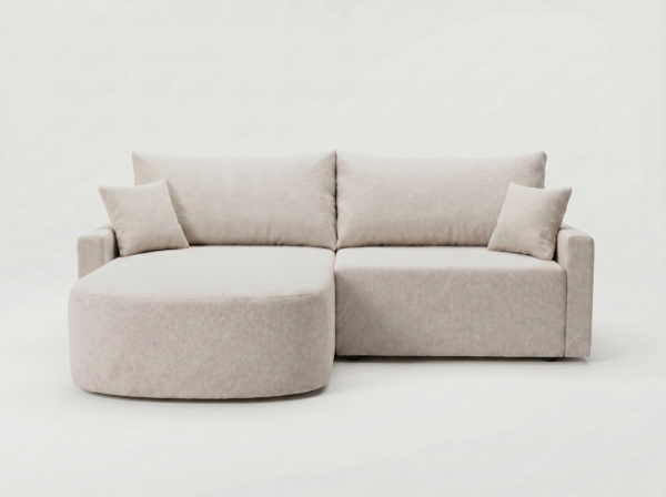 Narożnik DUO 222x155 zaokrąglona otomana boki 10cm