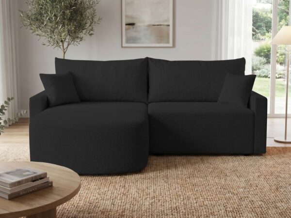 Narożnik DUO 222x155 zaokrąglona otomana boki 10cm beżowy